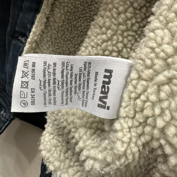 Mavi Jeans Levis Trucker Denim Jacket with Sherpa Lining Size M vintage look - Picture 7 of 9